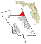 Volusia County Florida Incorporated and Unincorporated areas Ormond Beach Highlighted